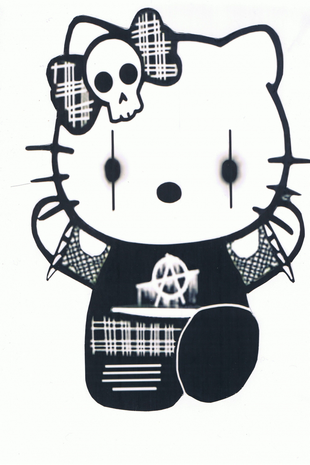 Gothic Hello Kitty  Hello kitty drawing, Hello kitty tattoos