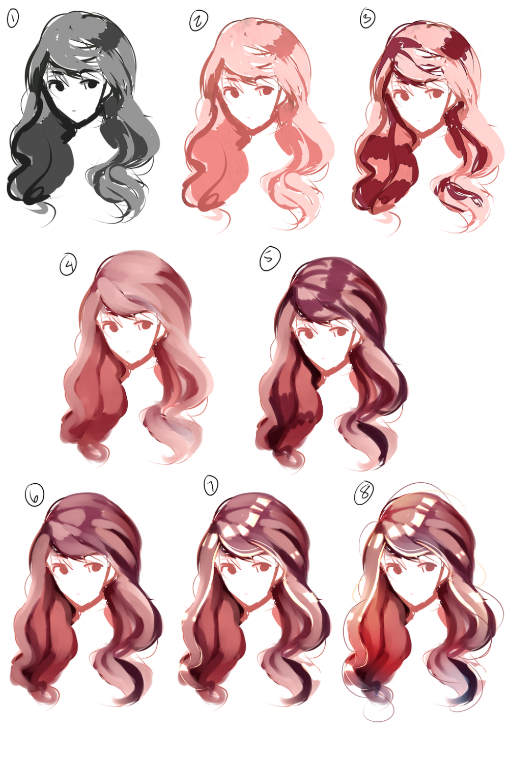 Hair Paint Tutorial  How to draw hair, Hair painting, Digital
