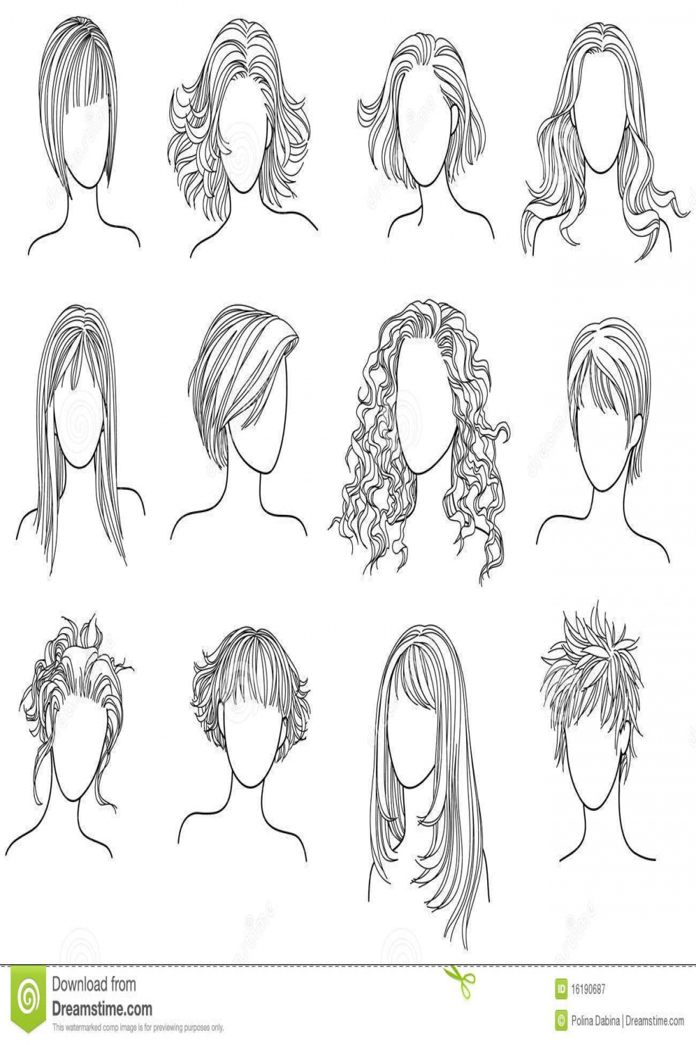 Hairstyles Royalty Free Stock Photography - Image: