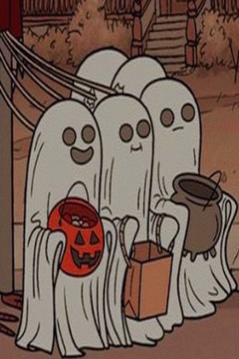 halloween ghost icons ♡  Vintage cartoon, Halloween icons