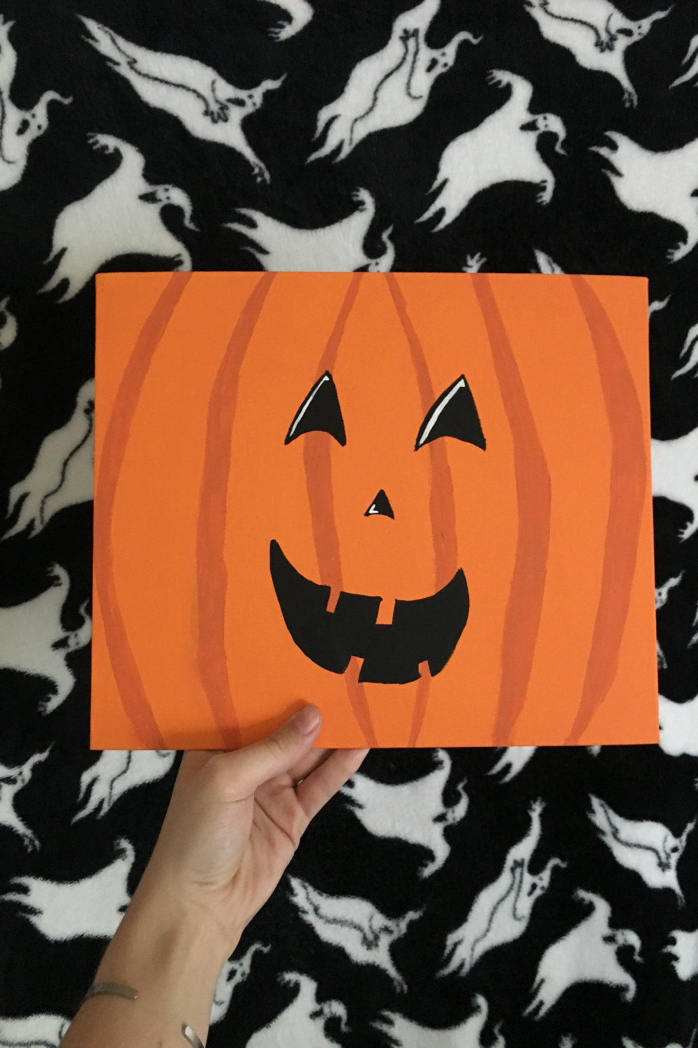 Halloween Pumpkin Canvas  Halloween canvas paintings, Halloween