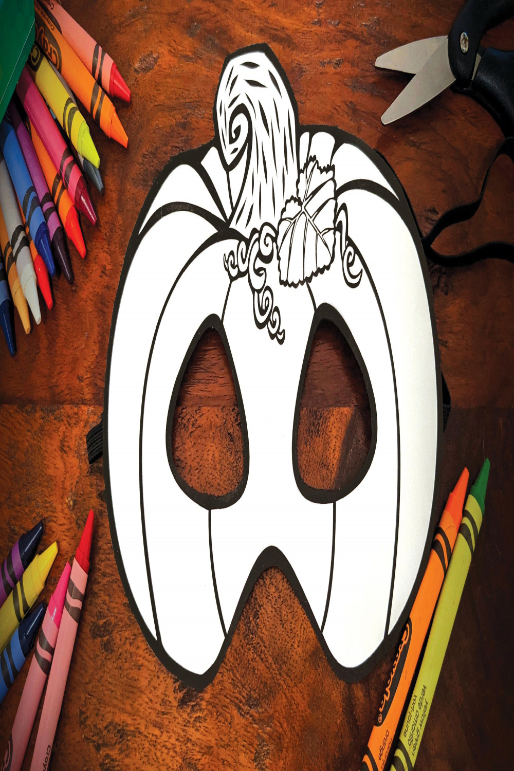Halloween Pumpkin Mask Printable Coloring Activity for Kids - Etsy