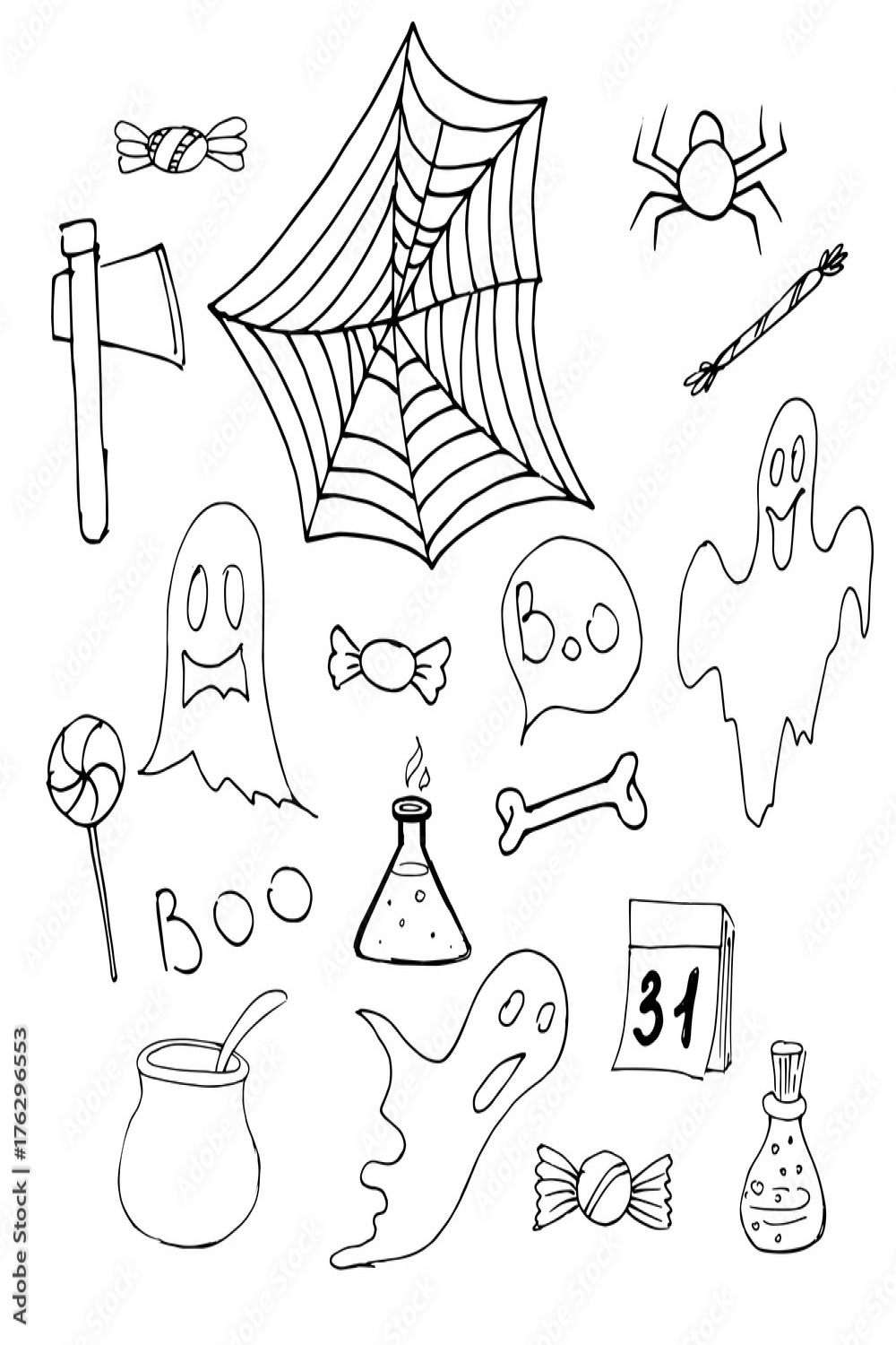Halloween. Set ot hand drawn elements