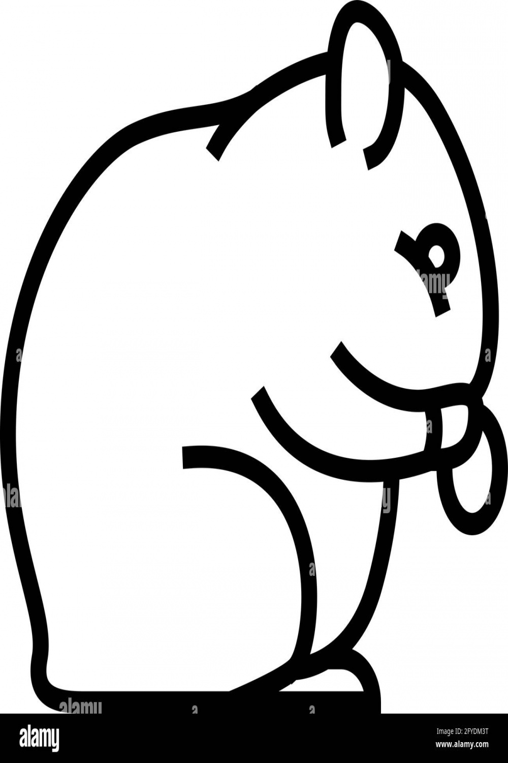 hamster pet line icon vector illustration Stock Vector Image & Art