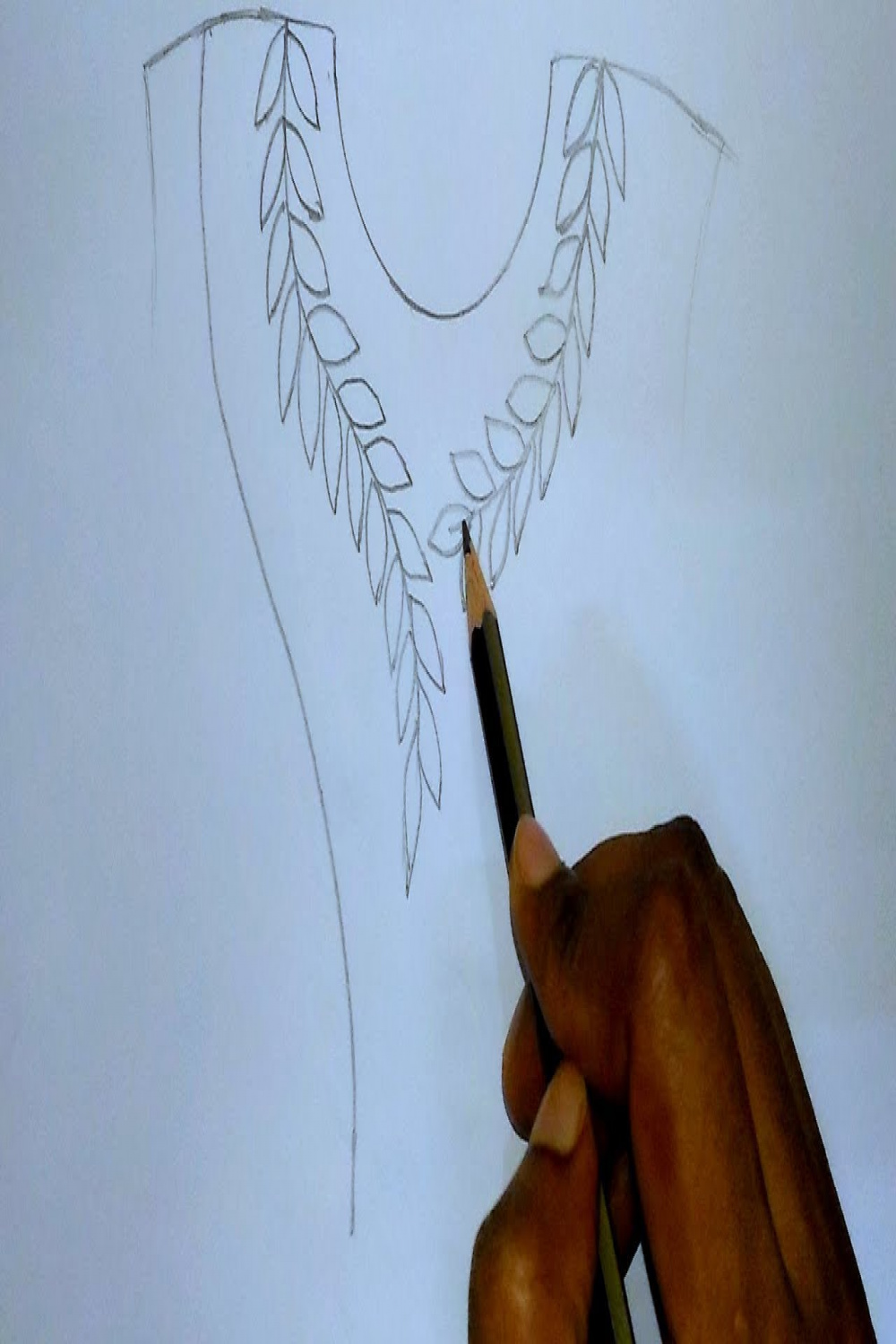 Hand drawing neck design for girls dress/kurti,Pencil drawing neck design  for embroidery,Embroidery