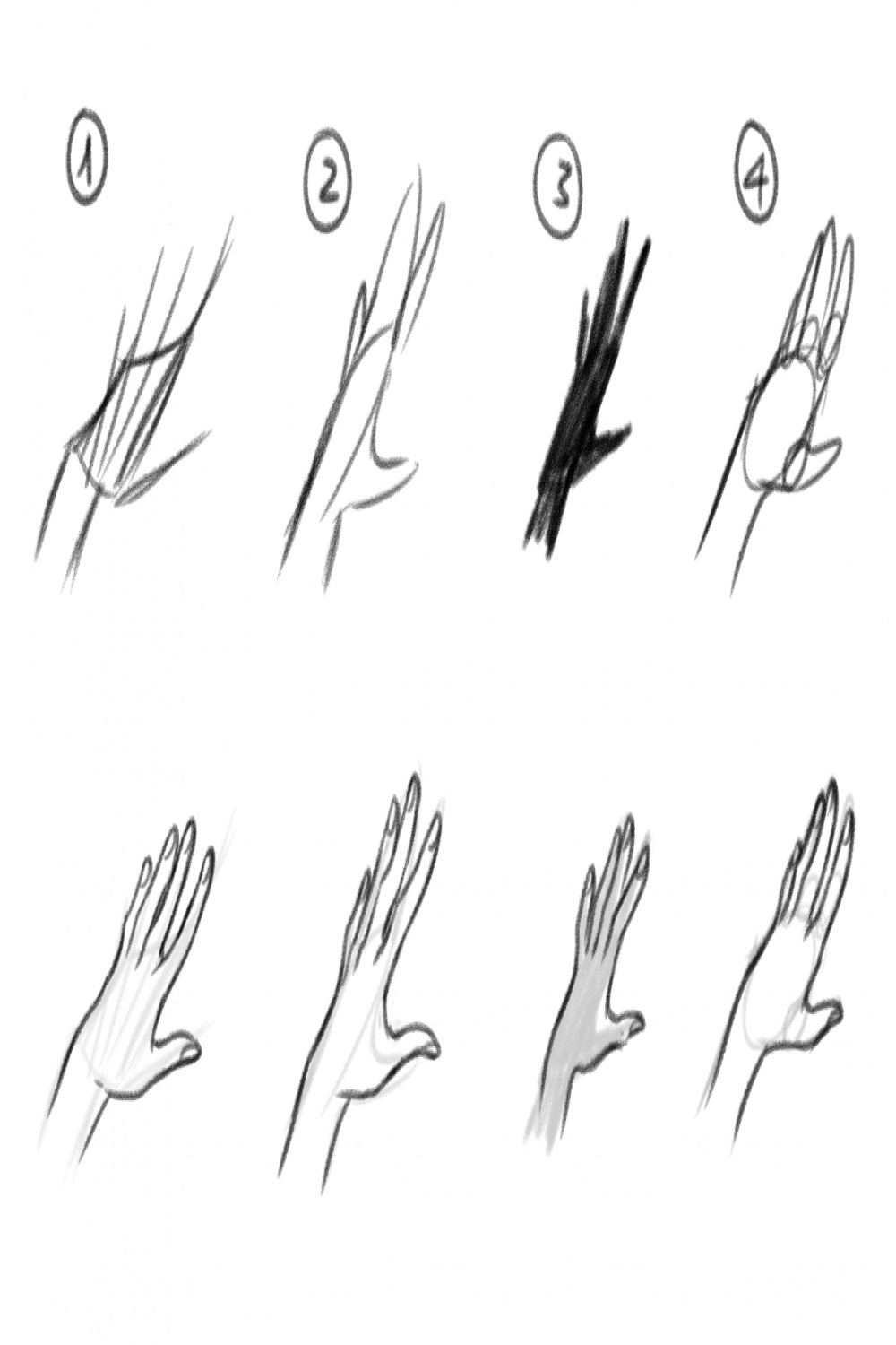 Hand Gestures with sketch and D models by Nadia - Make better art