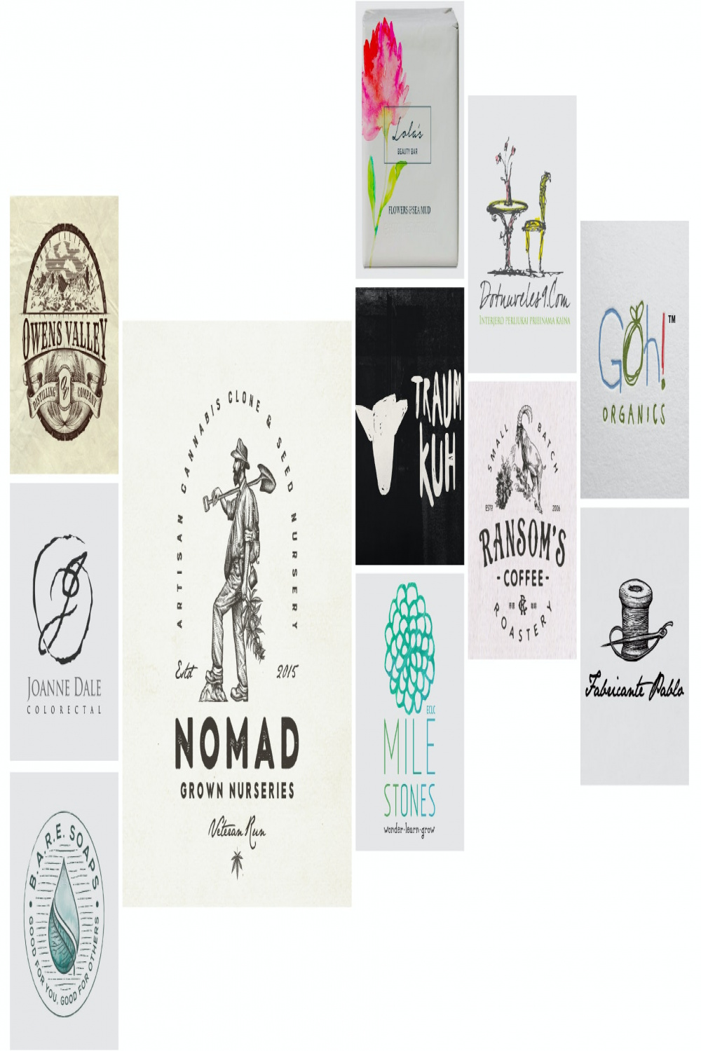 handmade and hand-drawn logos that are simply unique - designs