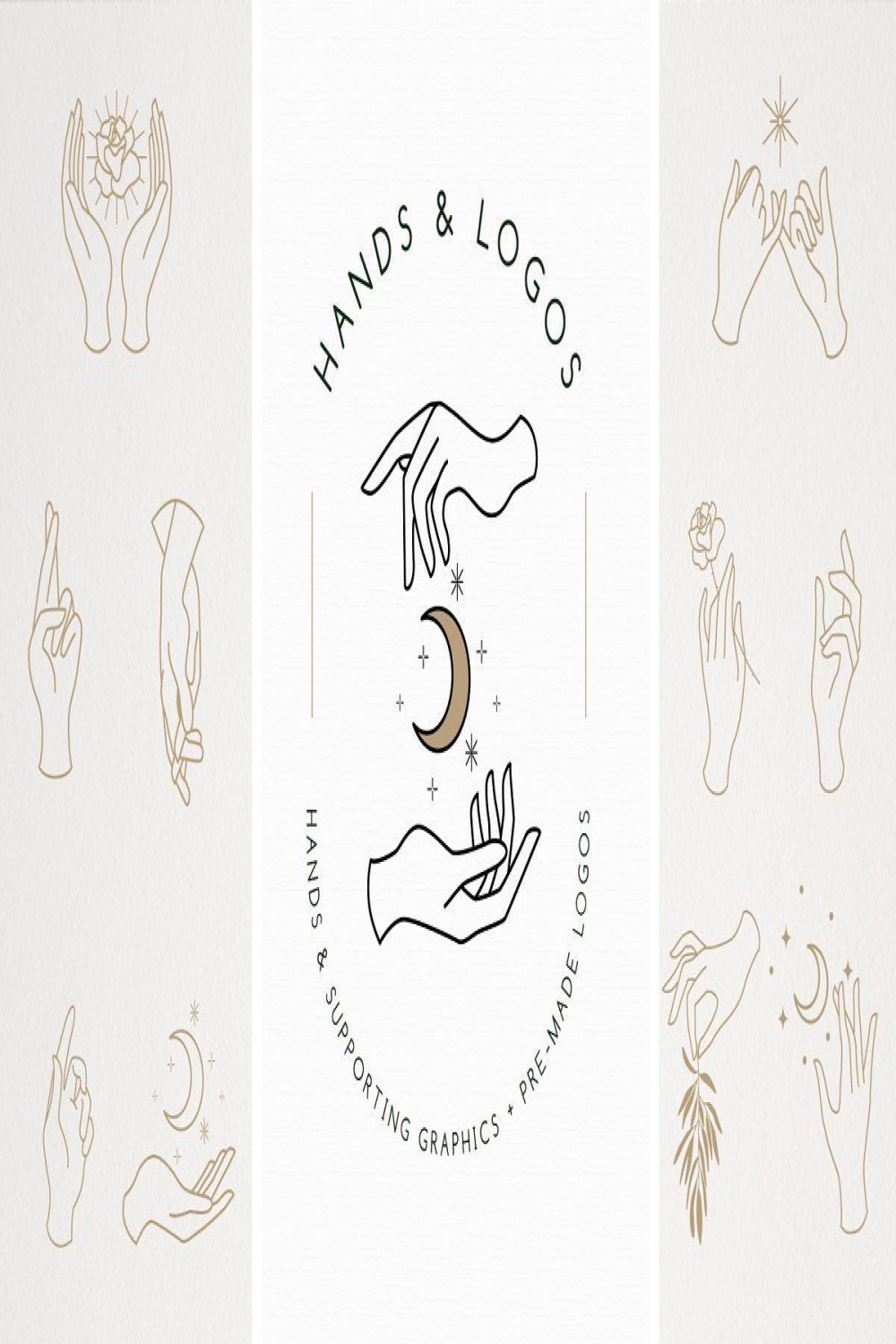 Hands & Logo Templates  Hand logo, Floral logo design, Hand