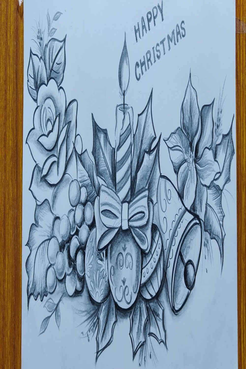 happy christmas drawing easy,how to draw merry christmas drawing with  pencil sketch,