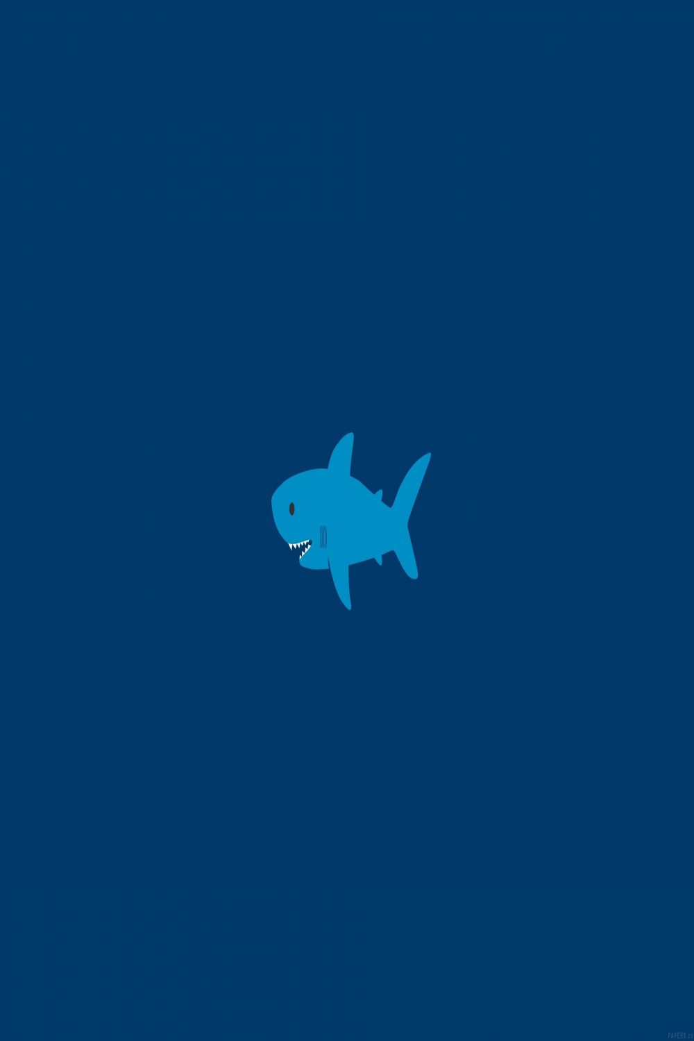 HD wallpaper: little, small, cute, shark, minimal, blue, copy