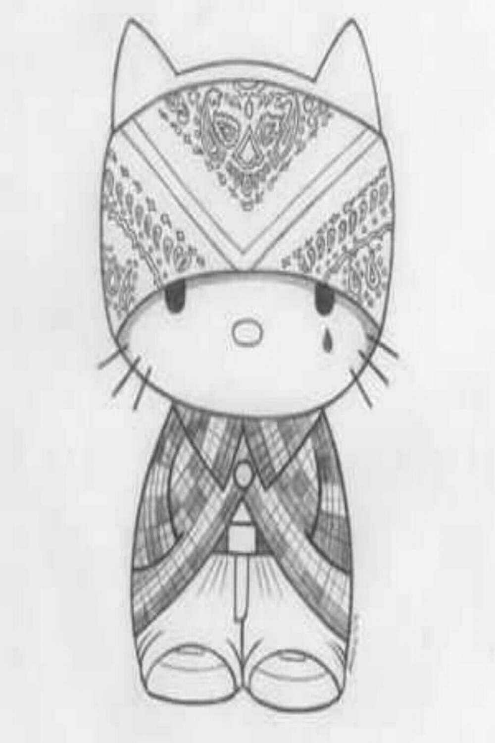 Hello Cholo  Hello kitty drawing, Kitty drawing, Cholo art