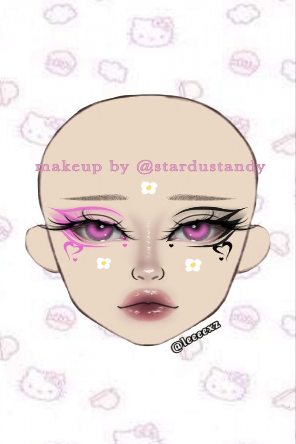 Hello kitty makeup  Makeup face charts, Makeup drawing, Anime eye