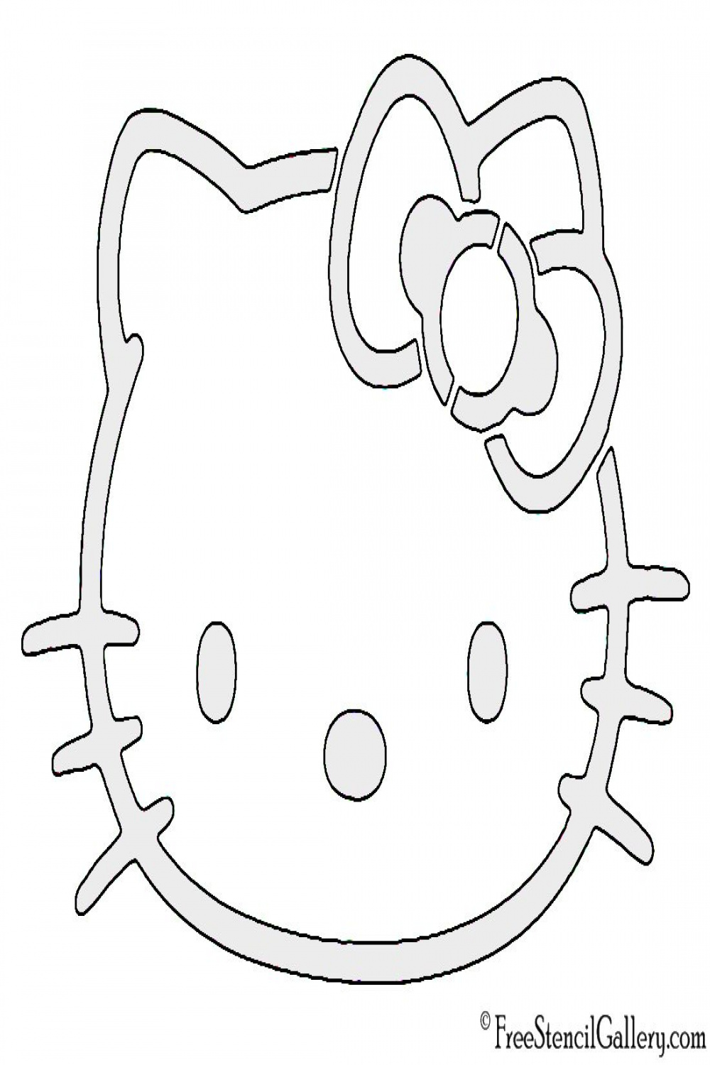 Hello Kitty Stencil  Hello kitty printables, Hello kitty pumpkin