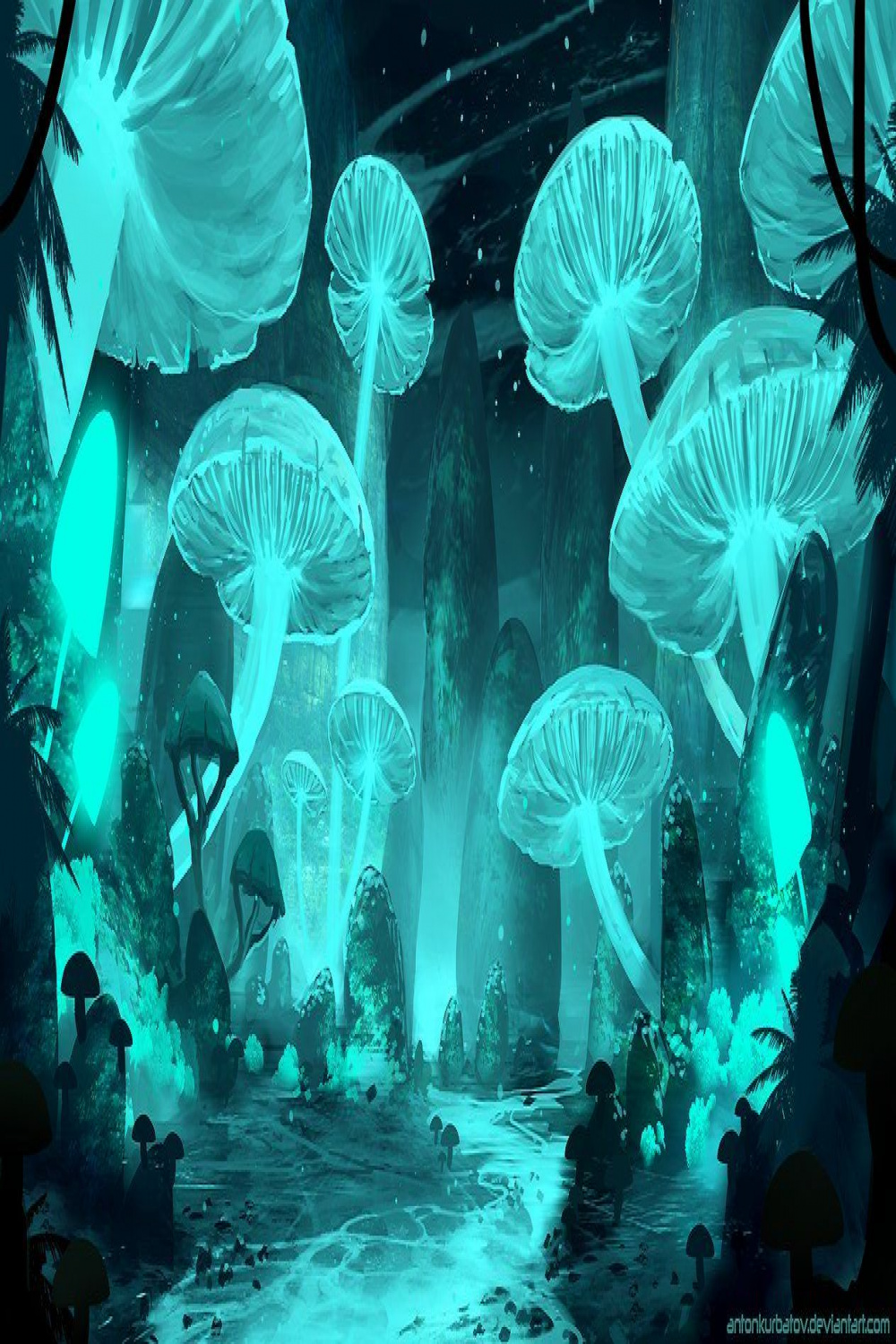 Hi! Imagine yourself on another planet wandering under giant half