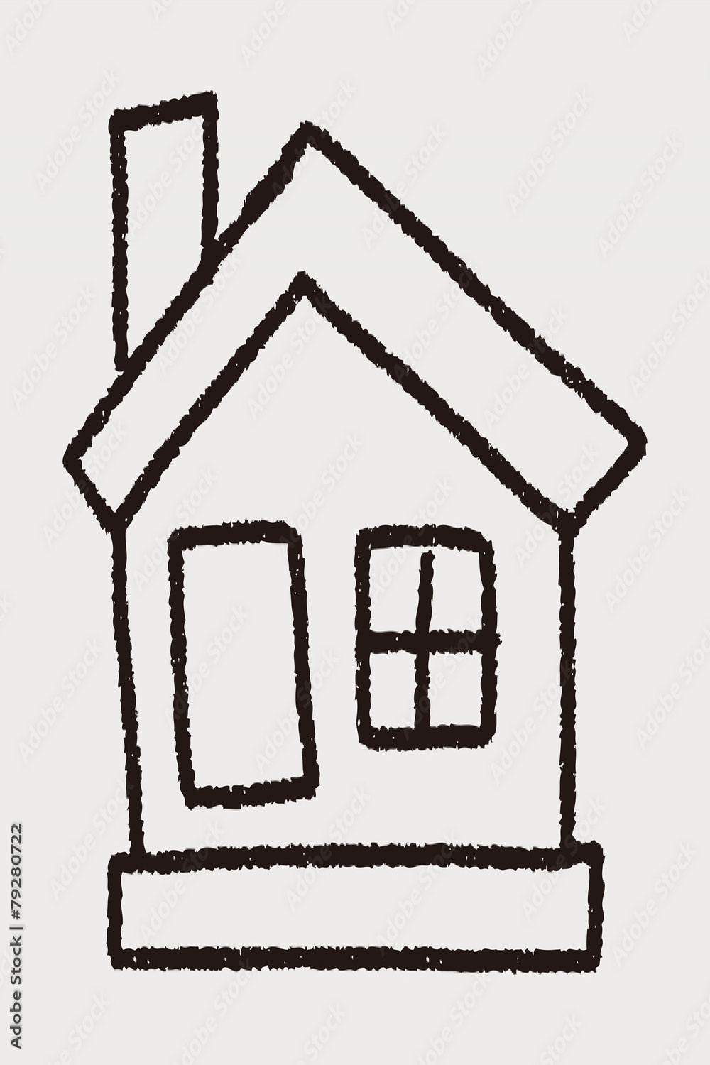 house doodle drawing Stock-Vektorgrafik  Adobe Stock
