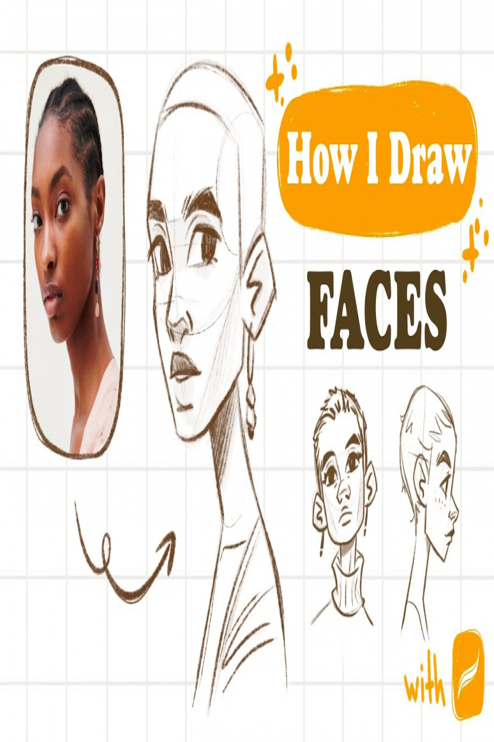 How I DRAW FACES step by step  Mistakes & tips  Procreate sketch  👽
