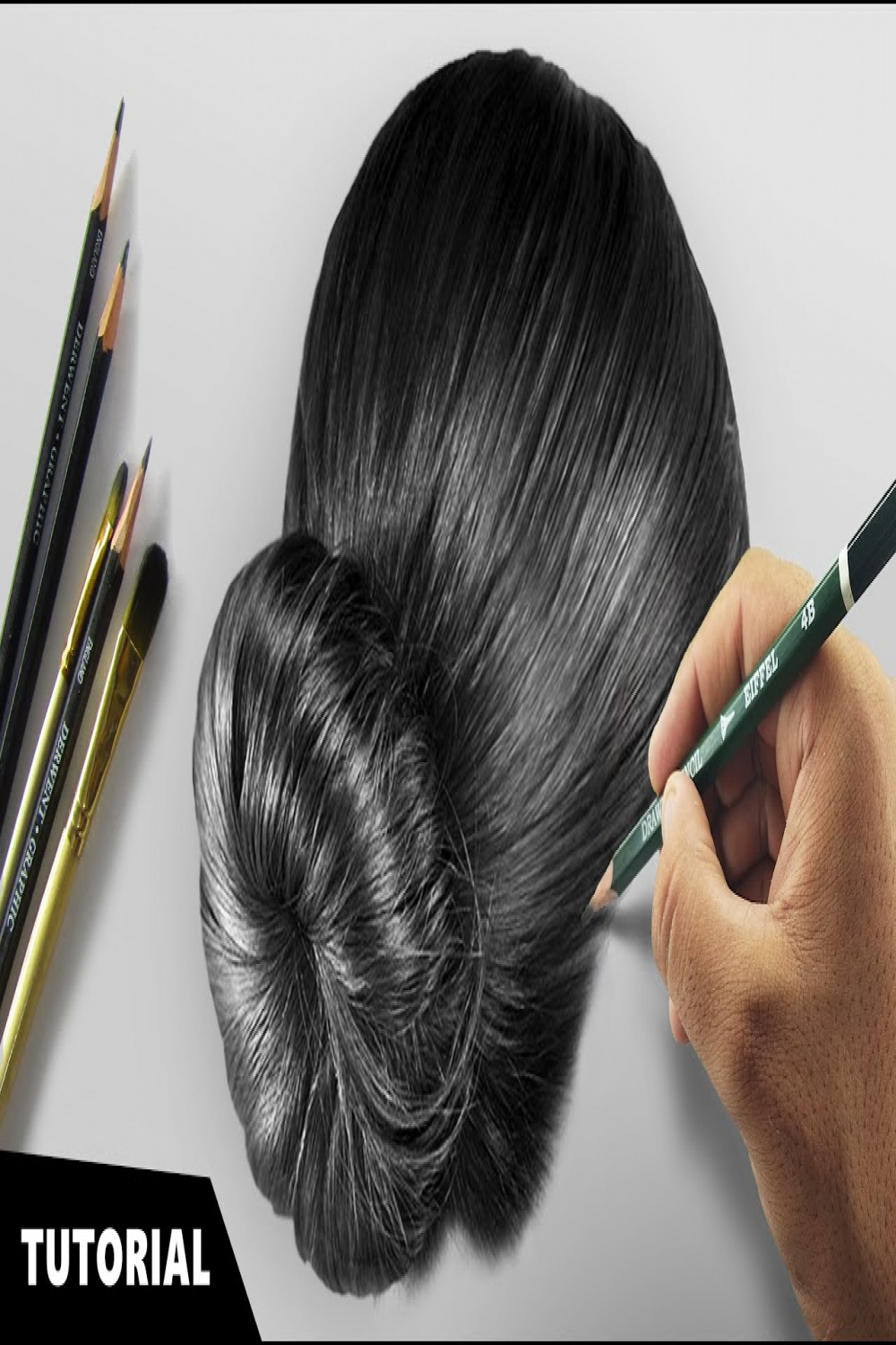 How I Draw Realistic Hair  Tutorial for BEGINNERS.