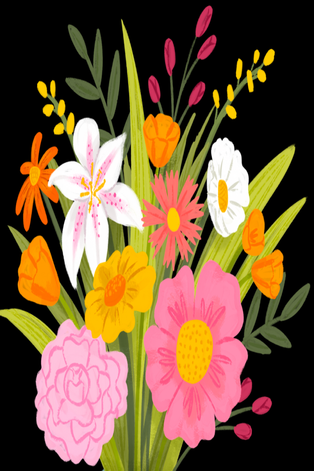 How to Draw a Bouquet • Bardot Brush