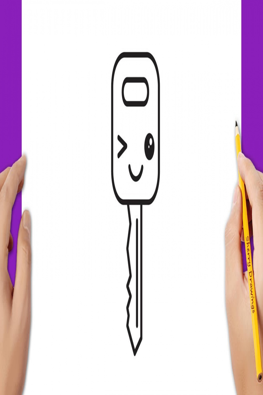 How to draw a car key