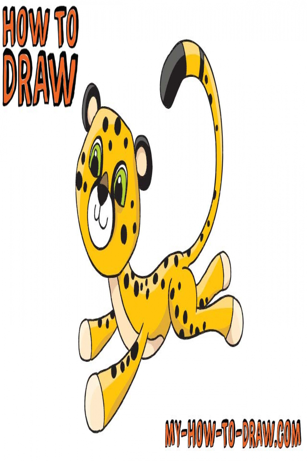 How to draw a Cheetah - Easy drawing lessons