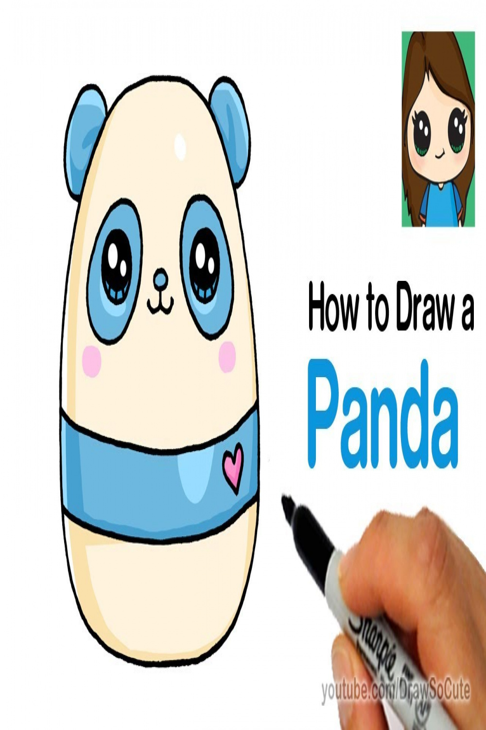 How to Draw a Cute Panda EASY  Squishy Squooshems
