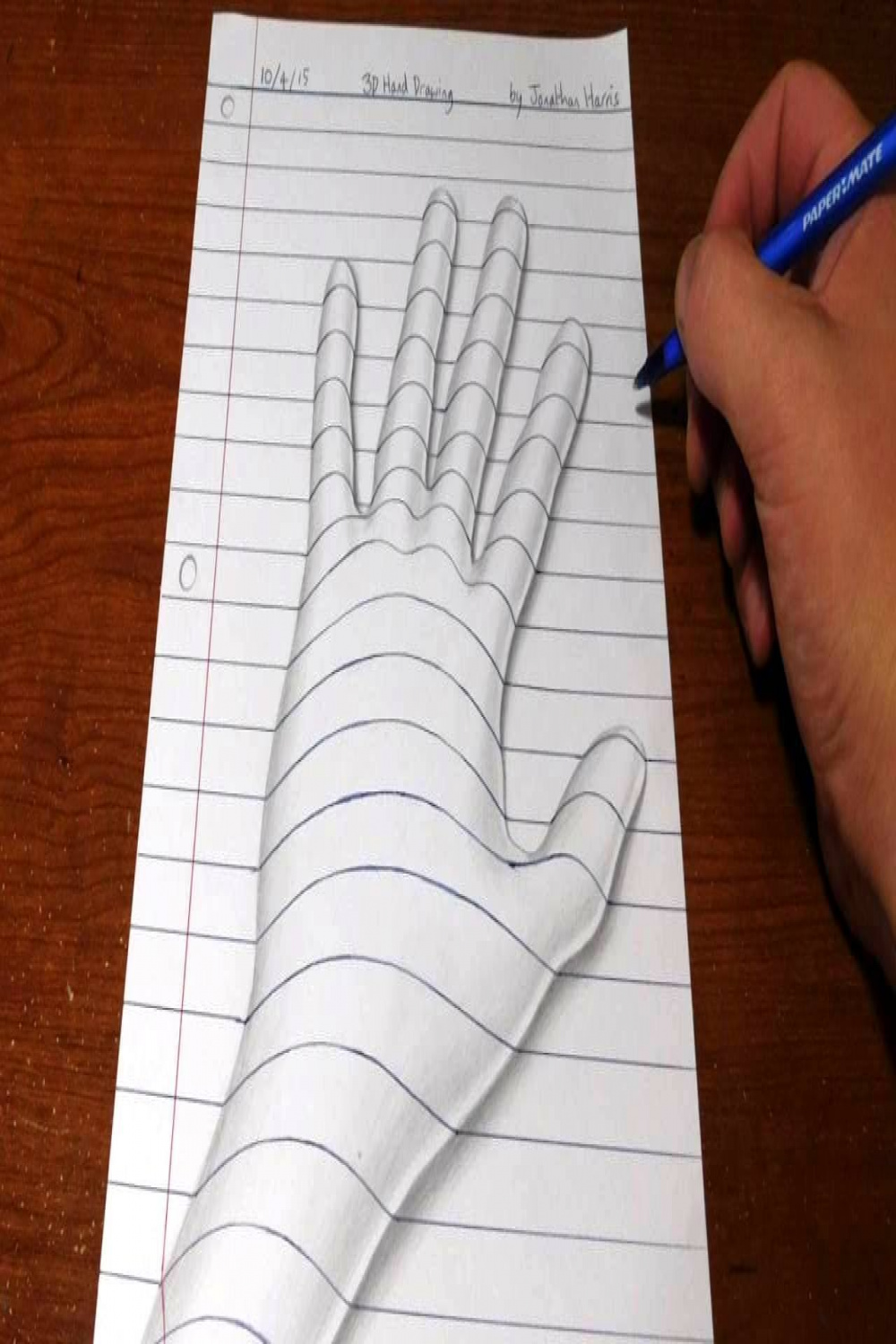 How to Draw a D Hand - Trick Art Optical Illusion