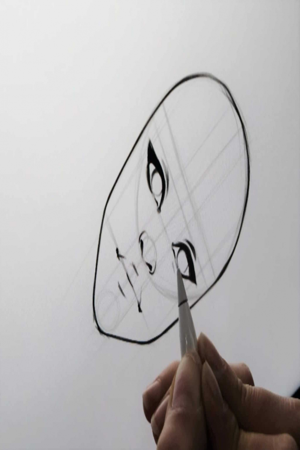 How To Draw a Face - step by step tutorial with guidelines