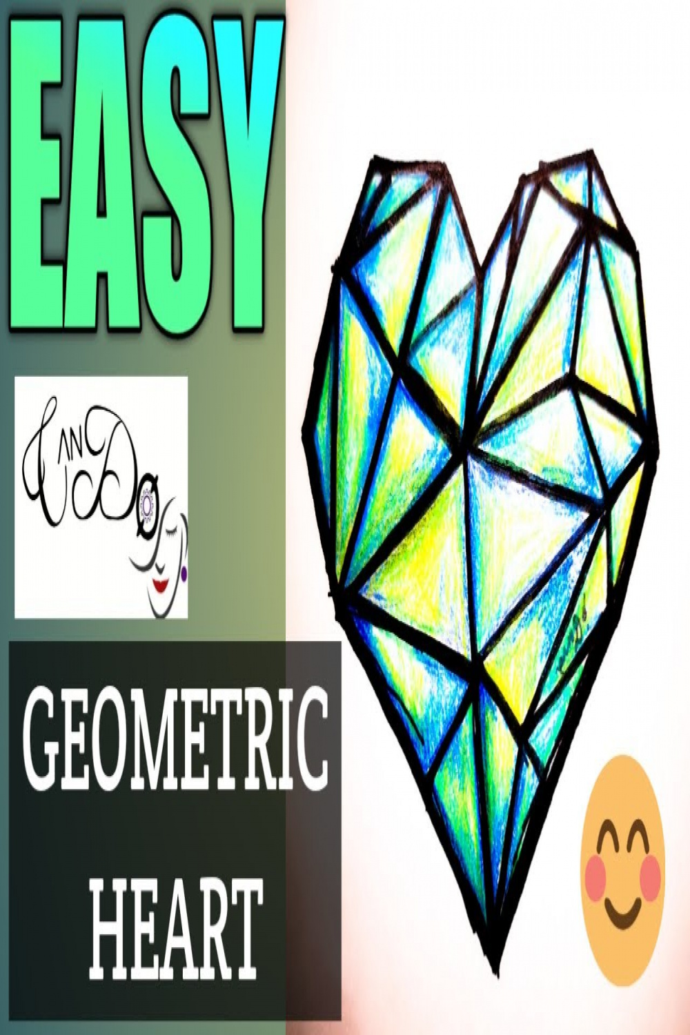 How To Draw A Geometric Heart Step By Step For Beginners  Easy Geometric  Art Step By Step  Heart