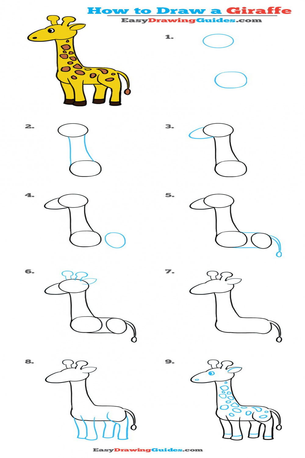 How to Draw a Giraffe – Really Easy Drawing Tutorial  Easy