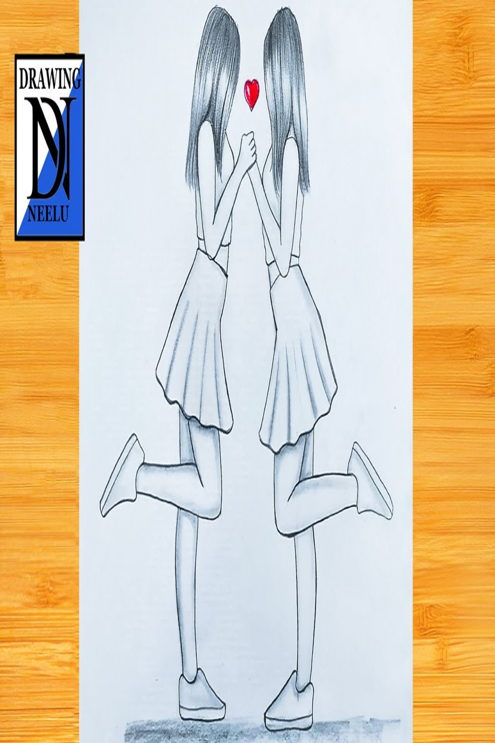 How to draw a girl best friend drawings- Step by Step beginner drawing   Easy simple Pencil drawing