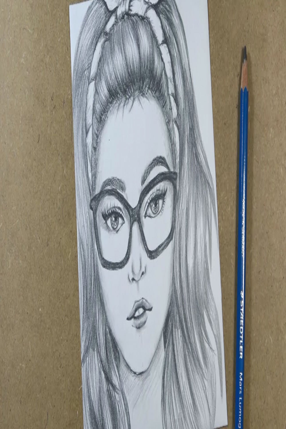 How to draw a girl face with glasses step by step  Pencil
