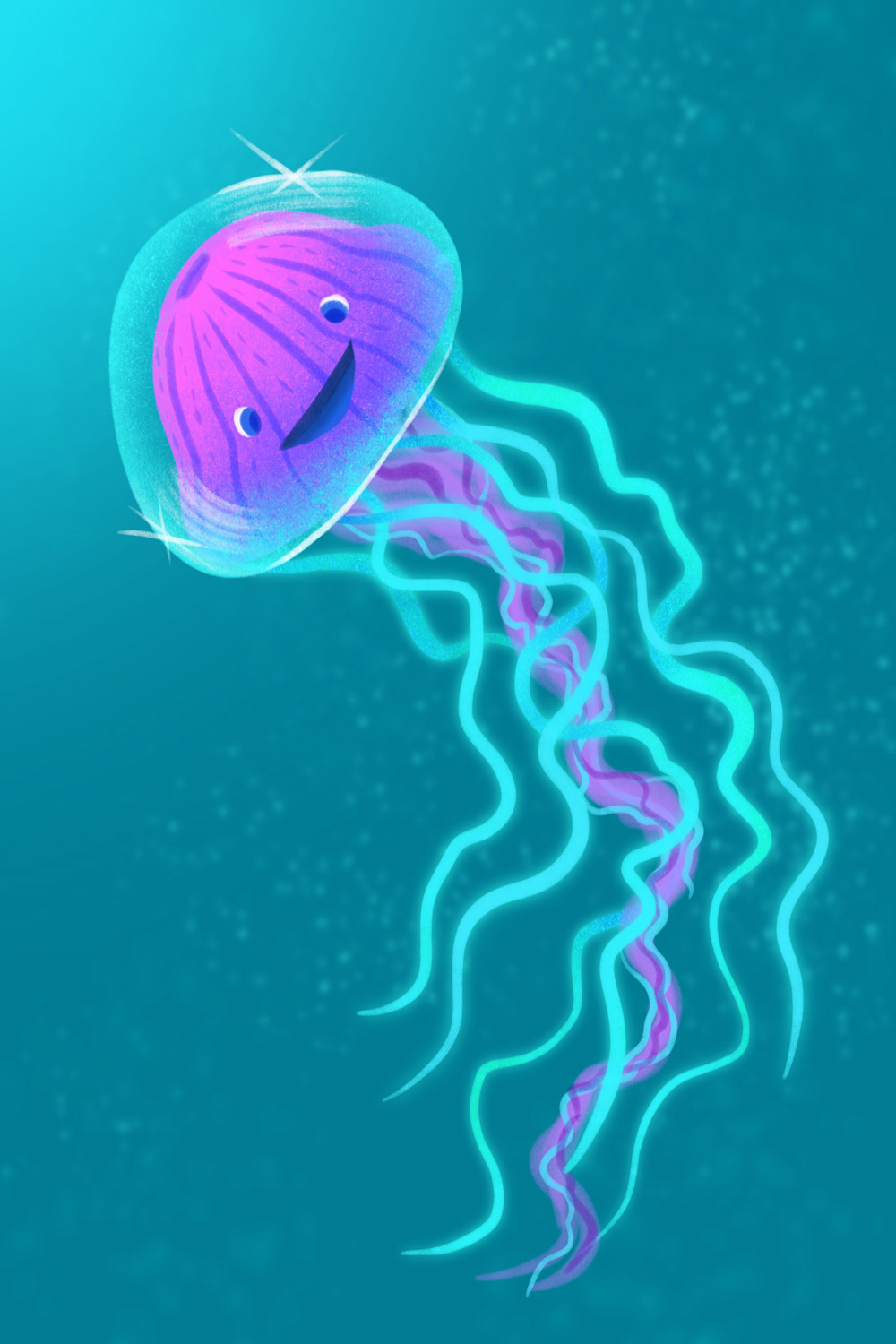 How to Draw a Glowing Jellyfish // Procreate Tutorial • Bardot Brush