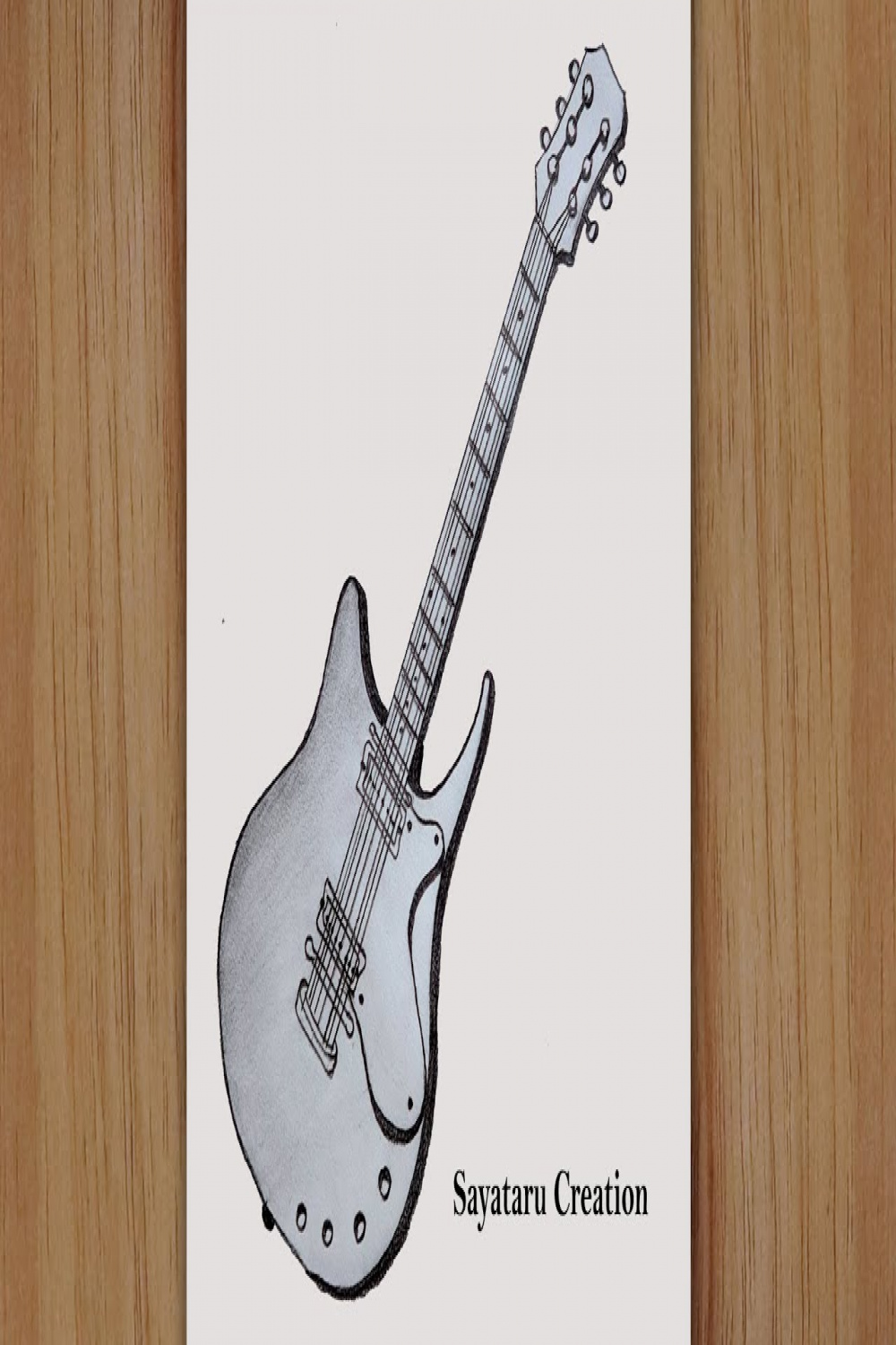 How to draw a Guitar step by step for beginners - Guitar Drawing - Pencil  sketch