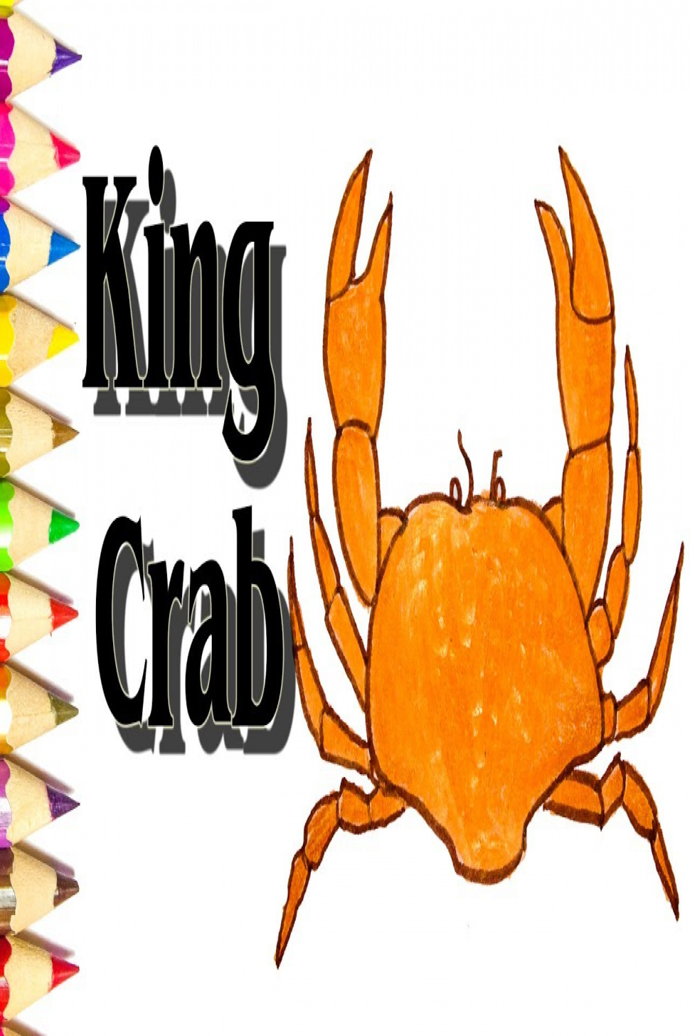 How to Draw a King Crab Easy Step by Step - SLD
