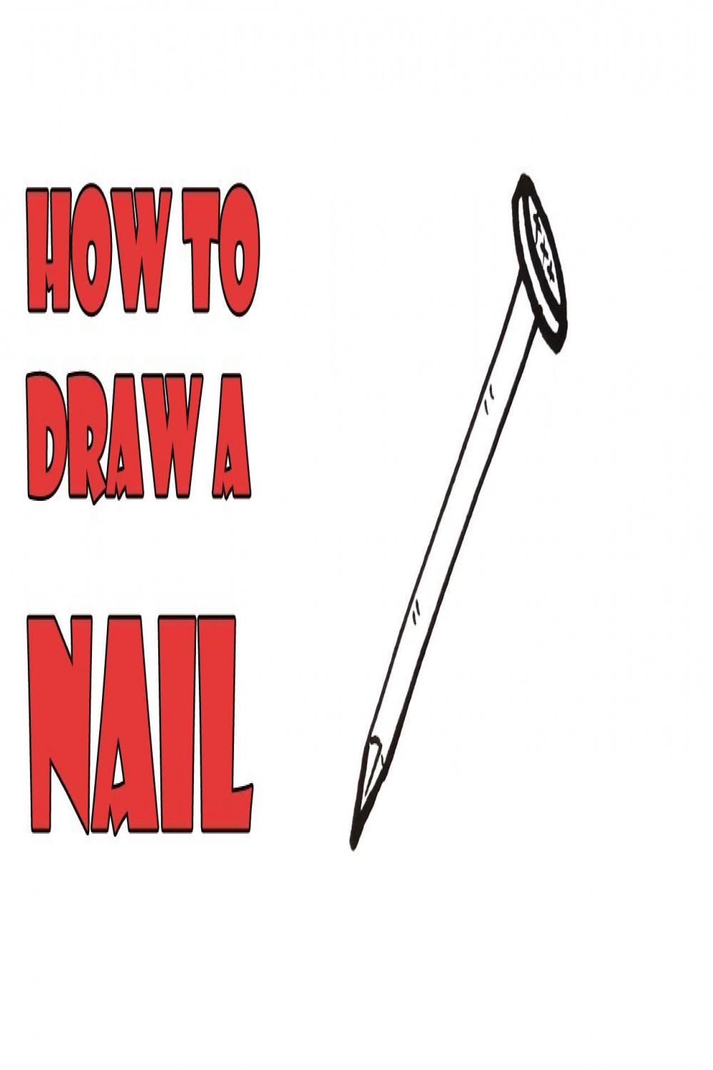 How to Draw a Nail - VERY EASY FOR KIDS
