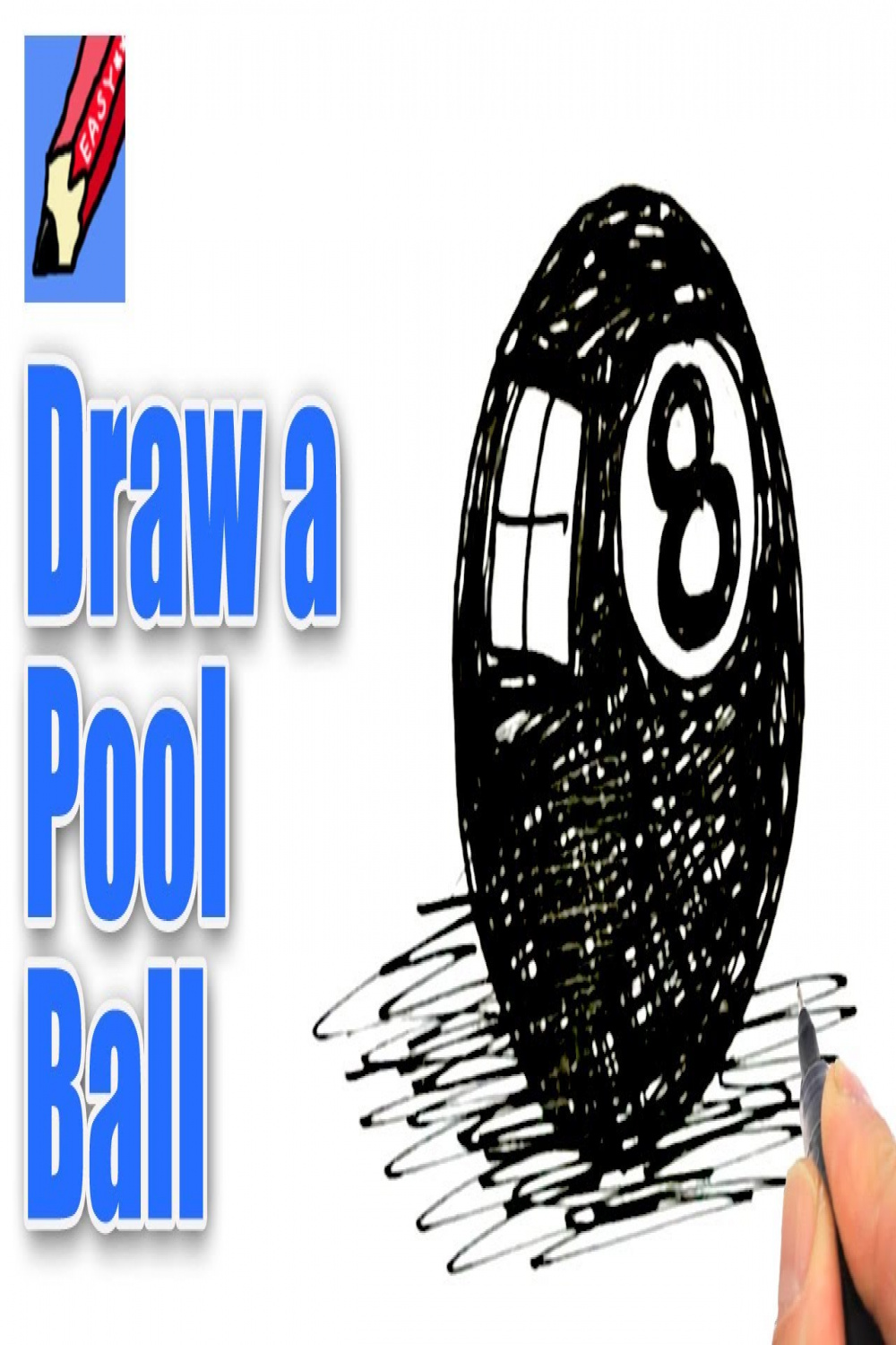 How to draw a Pool Eight Ball Real Easy
