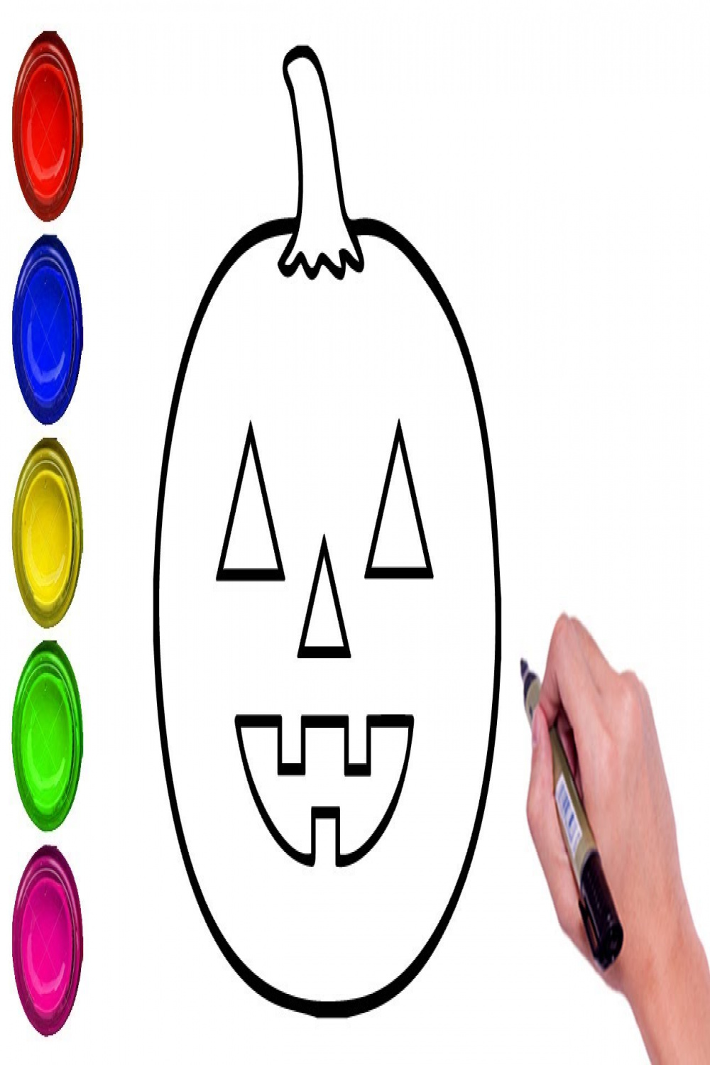 HOW TO DRAW A PUMPKIN  HOW TO DRAW STEP BY STEP PUMPKIN  KIDSOPHERE
