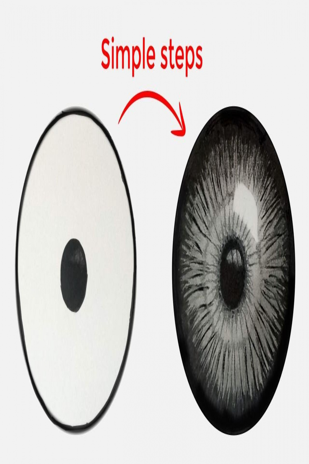How to draw a realistic eye pupil, realistic eye drawing simple steps, VV  today - Art #
