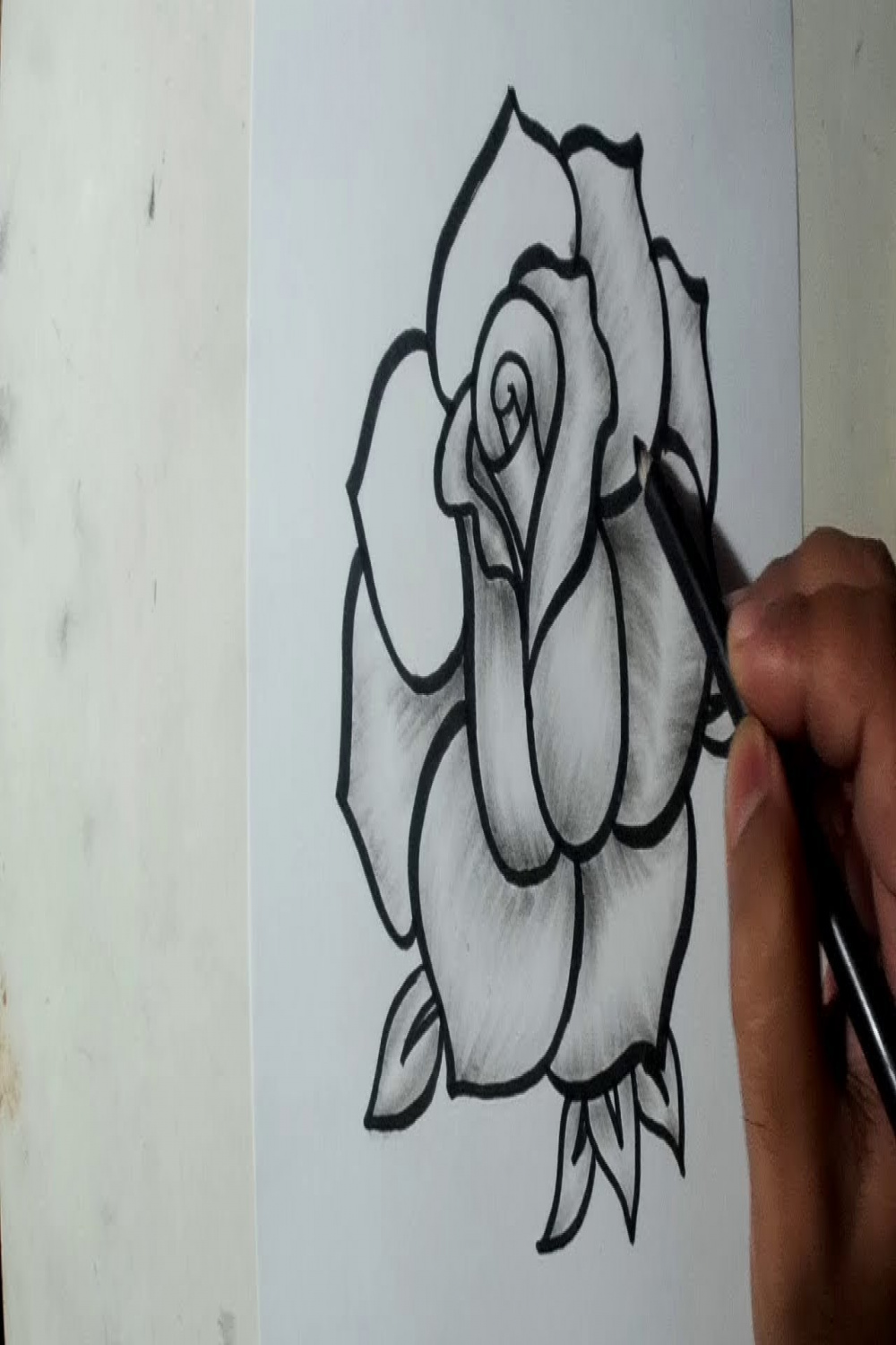 How to Draw A Rose  Charcoal Drawing and Shading