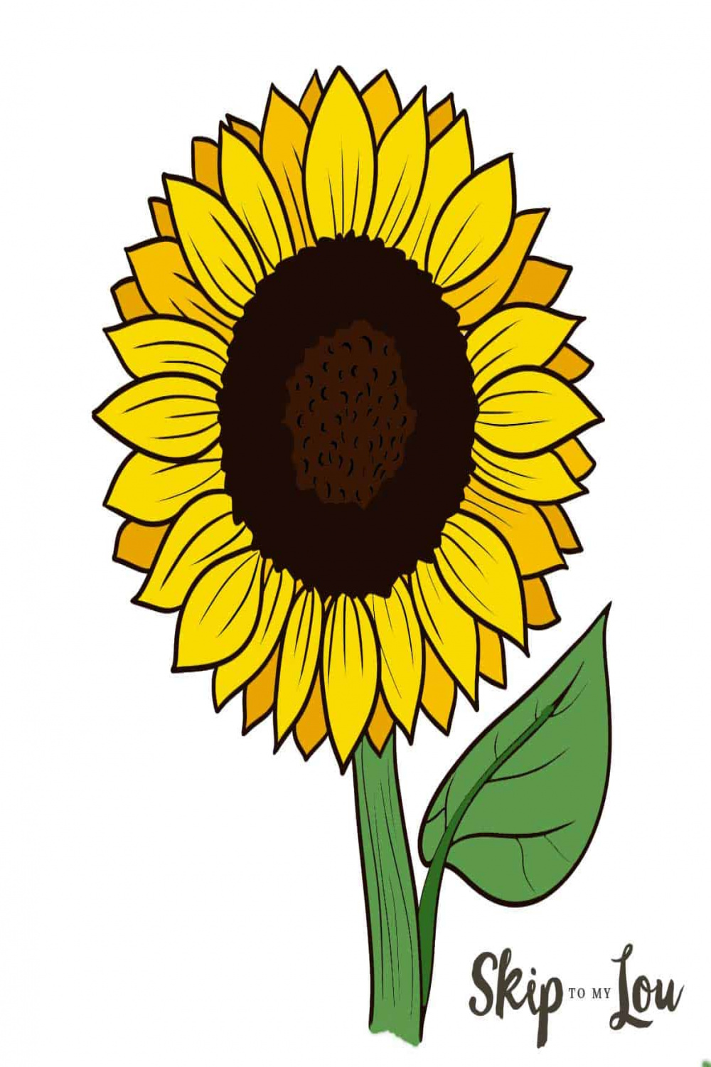 How to Draw a Sunflower  Skip To My Lou