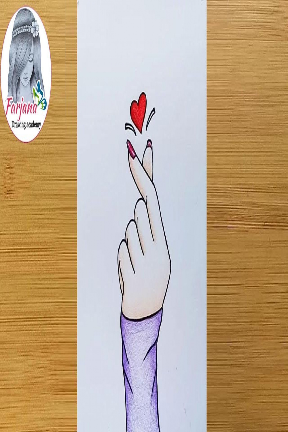 How to draw a Tumblr Korean Heart  A Beautiful Girl Hand Holding Love  Icon  Art Video