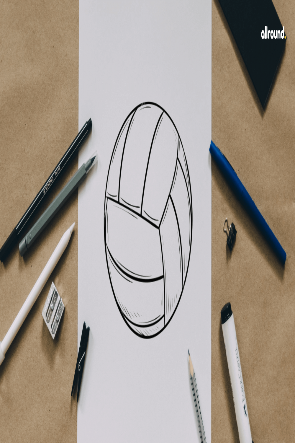 How to draw a Volleyball? - Step by Step Drawing Guide for Kids