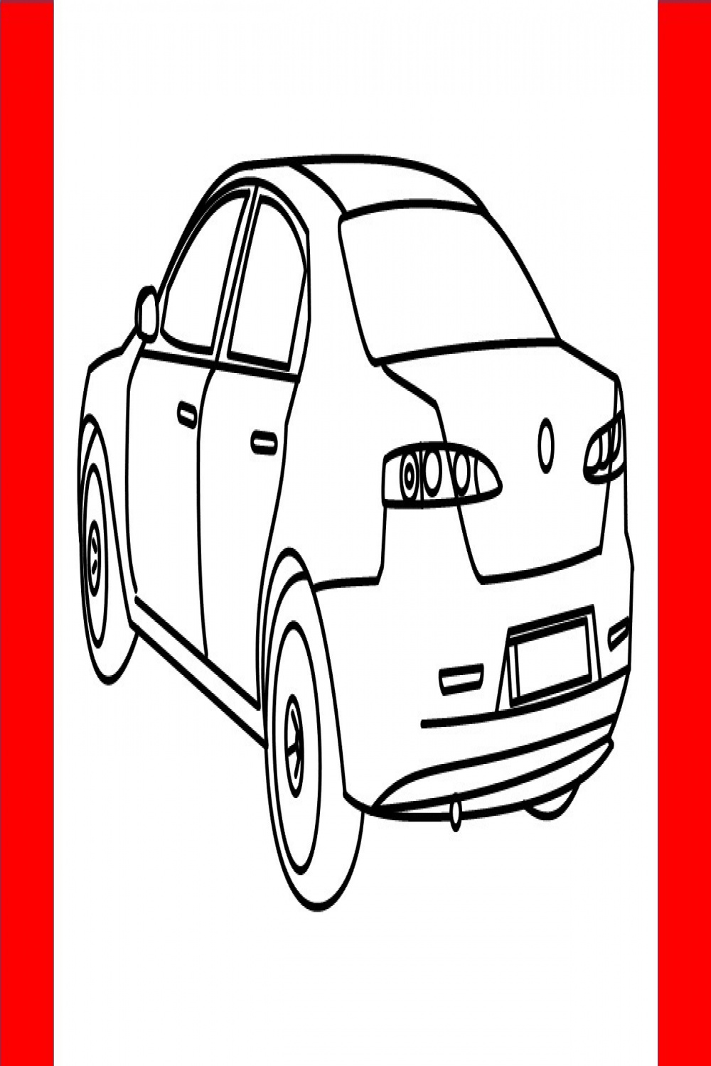 How To Draw Alfa Romeo Car Back Side View - Step By Step Drawing
