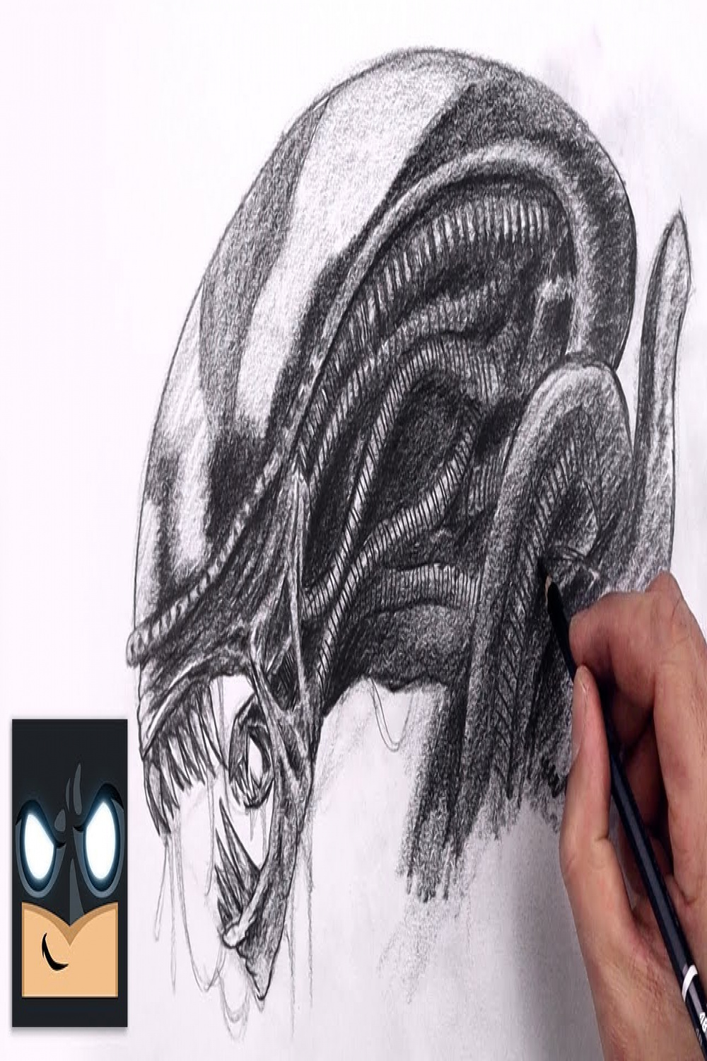 How To Draw an Alien  Xenomorph Sketch Tutorial (Step by Step)