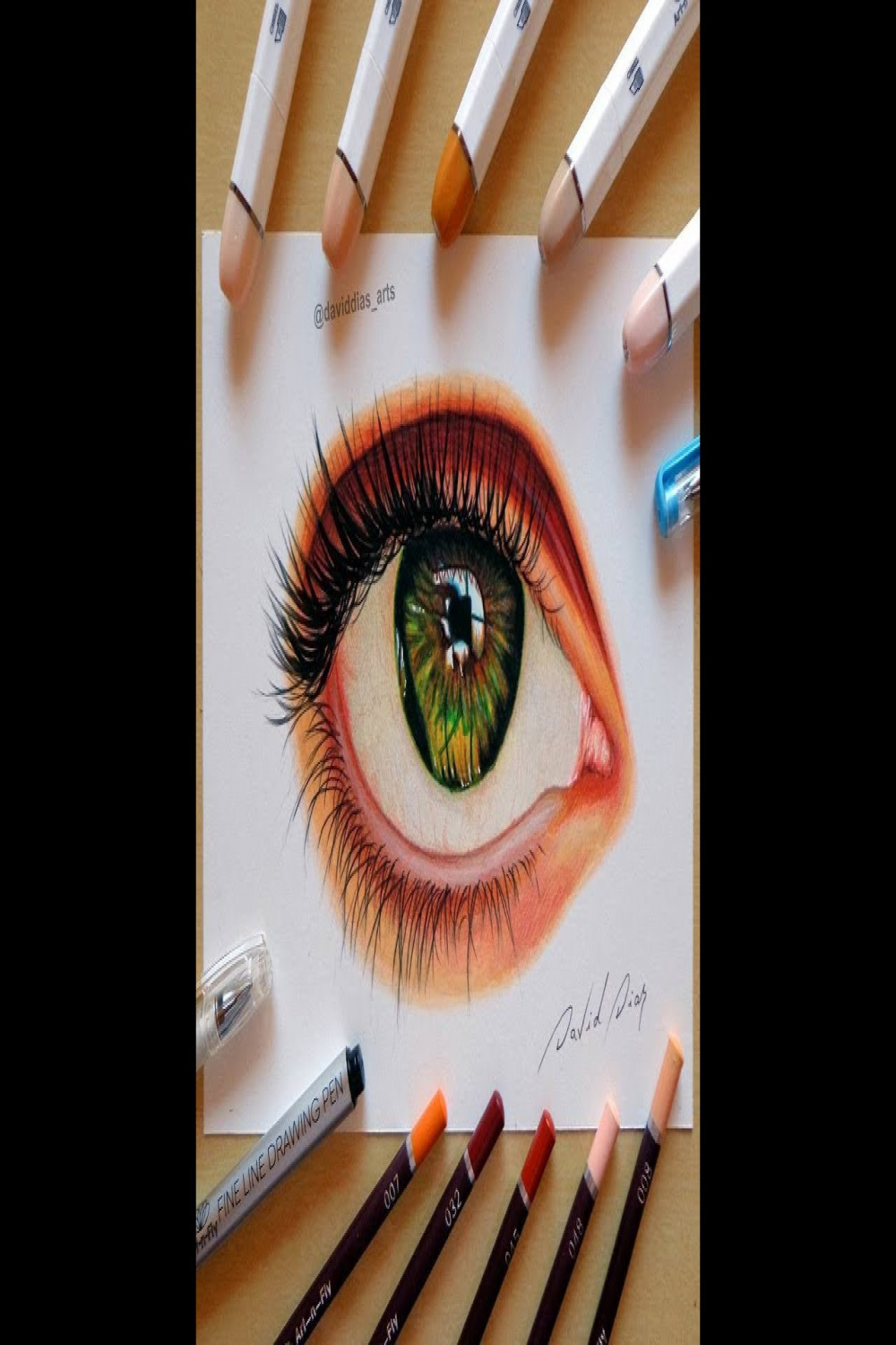 How to draw an eye tutorial with Art-n-Fly markers and pencils