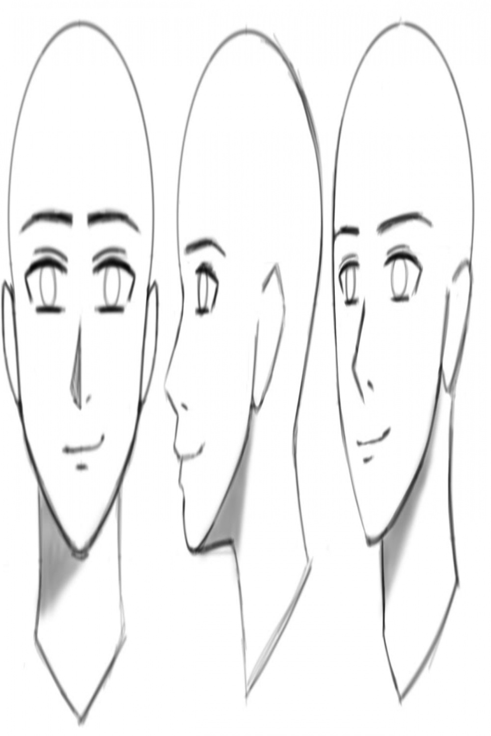 how to draw anime boy face in different angles  ibis paint x tutorial
