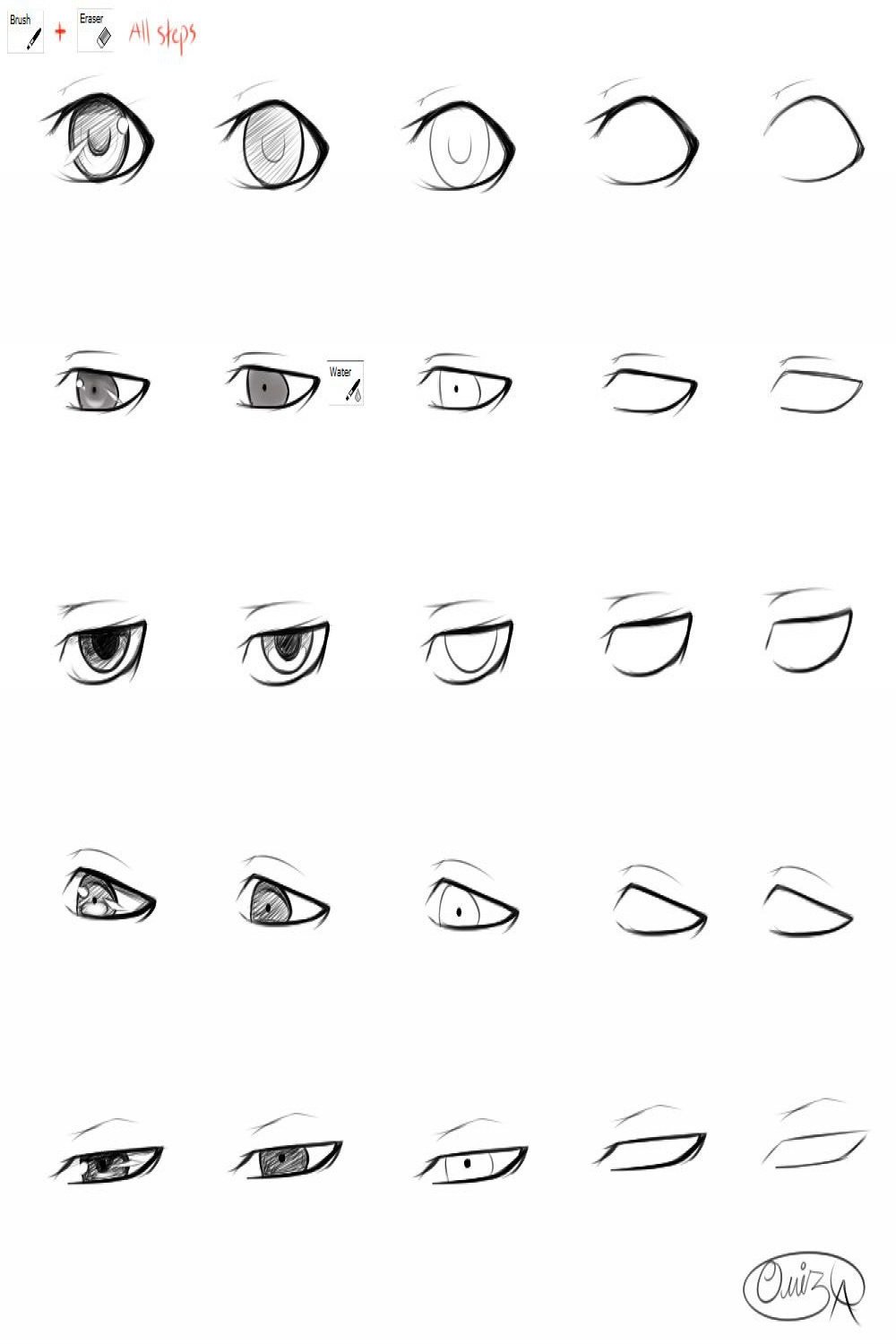 How to draw anime eyes, Anime eye drawing, Eye drawing