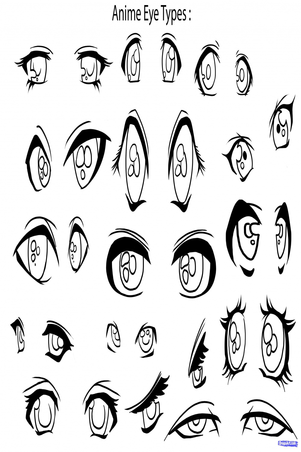 How to Draw Anime Eyes, Step by Step, Anime Eyes, Anime, Draw