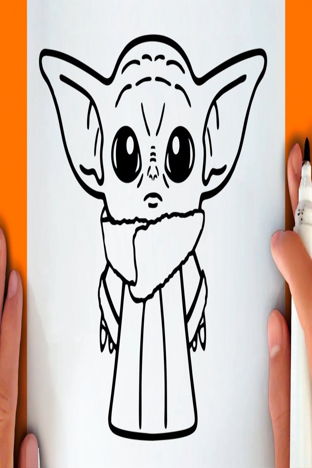 HOW TO DRAW BABY YODA