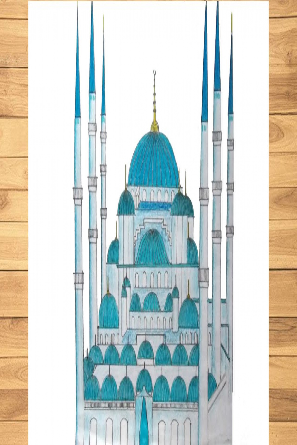 How to Draw Blue Mosque Step by Step 🕌 Blue Mosque Drawing (Sultanahmet  Camii çizimi)